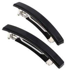 Barrette Camila Paris AD2/2 noire sans glissement pour cheveux sûrs.