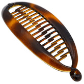 Clip banane Camila CP2 brun tortue pour cheveux épais, maintien élégant.