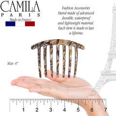 Camila Paris CP3186, peigne latéral arqué, design confortable pour un maintien sûr.