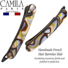 Barrette Camila Paris CP3377 avec glissage latéral pour une coiffure rapide et sûre.