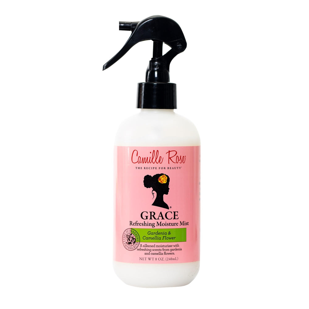 Camille Rose Grace brume rafraîchissante dans le flacon, hydrate les cheveux.