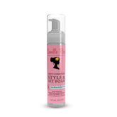 Camille Rose Mint Condition Style & Set Foam bottle with sea moss and aloe for hydration.