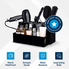 CANCRISELL Compartiments inox amovibles, rangement sûr pour sèche-cheveux et fers.