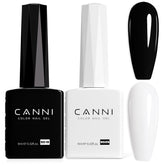 CANNI coffret noir et blanc pour manicure à domicile.