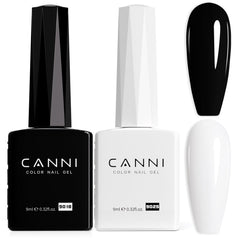 CANNI coffret noir et blanc pour manicure à domicile.