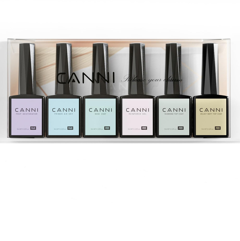 CANNI gel color bottle with a 3D crystal label for accurate shade viewing.