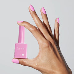 Vernis gel haute pigmentation CANNI, couverture efficace sur rose pâle.