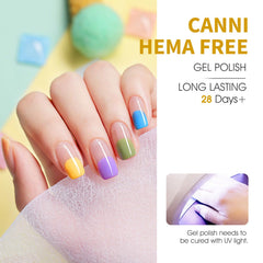 Gamme CANNI Gel, bouteille bleu profond pour des ongles brillants et durables