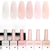 CANNI Jelly Nude Pink gel bottle shows neutral color for at-home manicure