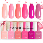 CANNI six-colors 9ml hema-free pink bottle for accurate color viewing