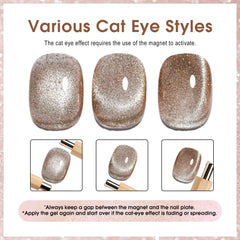 CANNI vernis gel effet œil de chat violet translucide, contraste élégant.
