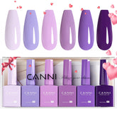 Vernis gel HEMA-free CANNI – ensemble de 6 teintes, sûr et polyvalent.