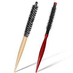 Canumer brosse ronde petite en bois avec poignée pour coiffage précis et doux.