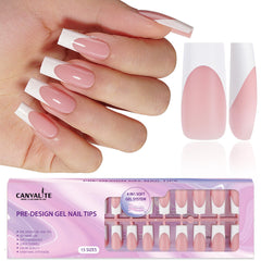 Canvalite ongles à poser, ensemble 300 pièces, idéal pour une manucure rapide et professionnelle.