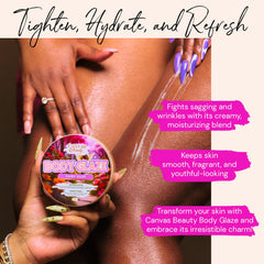Cire d’abeille dans Canvas Beauty Body Glaze offrant hydratation durable et douceur.