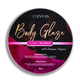 Canvas Beauty Siama – bouteille crème corps glow pour hydratation durable