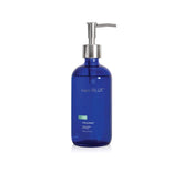 Capri Blue: Bouteille bleu cobalt avec pompe, design élégant et pratique pour la cuisine ou salle de bains.