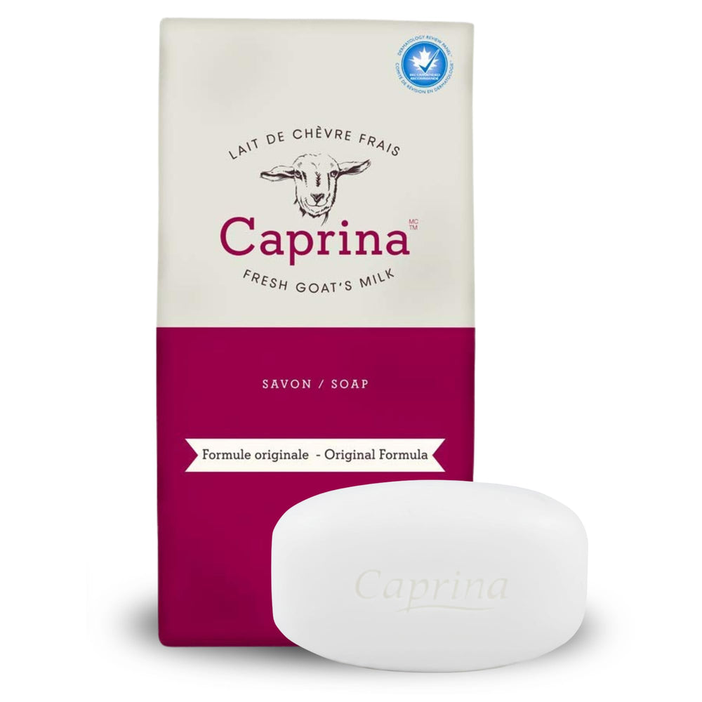 Caprina Savon Lait Chevre ORIGINAL – barre 6x90 g, douceur et hydratation quotidienne.