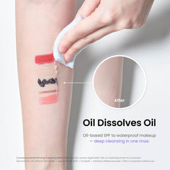 démaquillage avec caraseoul, disparition du mascara et du maquillage résistant à l'eau.