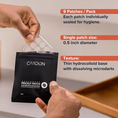 Cardon patchs micro-aiguilles : niacinamide et acide hyaluronique pour nourrir la peau.