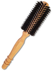 Care Me brosse ronde bois poils sanglier 18 rangs lisse et brille les cheveux.