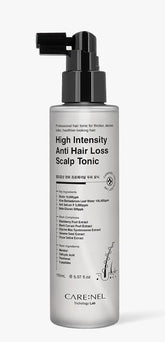 CARE:NEL tonique capillaire femme, flacon spray pour une application facile.