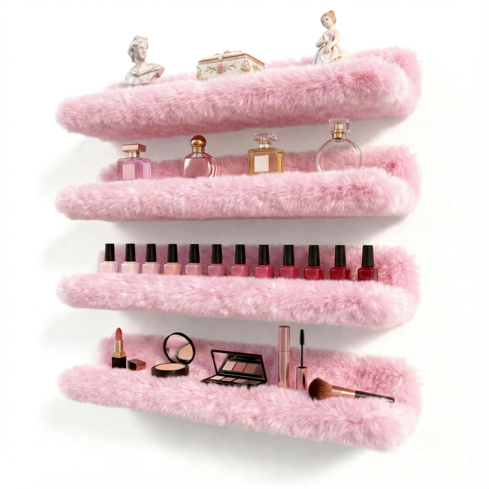 Care&More YJ étagère vernis rose peluche 15 pouces pour vernis organisés.