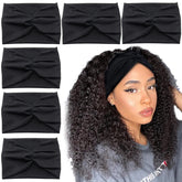 Carede bandes-tete-noires-turban-extensible: maintien sûr et confort toute la journée