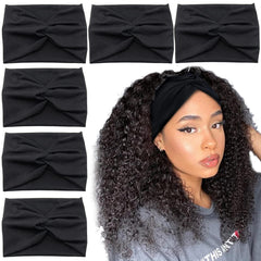 Carede bandes-tete-noires-turban-extensible: maintien sûr et confort toute la journée