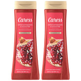 Caress lait coco grenade tahitienne en bouteille 2 pack, hydratation délicate et parfum fruité.