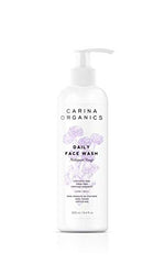 Lavage visage Carina Organics sans parfum, nettoie en douceur et convient aux peaux sensibles.