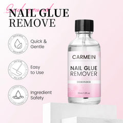 CARMEIN Dissolvant Colle Ongles – application précise pour éliminer les résidus adhésifs.