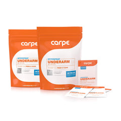 Carpe lingette anti-transpirant en mouvement offre fraîcheur rapide.