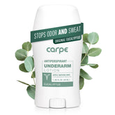 Carpe-lotion-antiperspirante-eucalyptus-bouteille: fraîcheur durable et protection contre la transpiration.