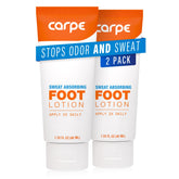 Carpe Lotion pieds absorbante: bouteille compacte pour routine quotidienne et pieds secs