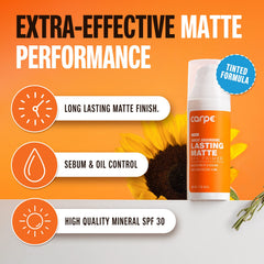 Carpe Primer Visage – texture matte pour peau grasse, fini durable.