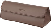 Sac maquillage Carrotez en cuir PU brun cacao, élégant et durable.