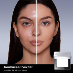CARSLAN poudre compacte design à deux niveaux avec miroir intégré pour retouches