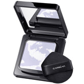 CARSLAN waterproof face pressed powder compact with mirror for all-day shine control.
