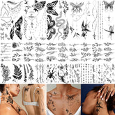 Casciybo tatouage temporaire rose réaliste pour bras, effet élégant