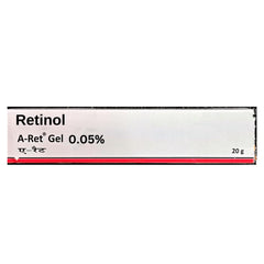 Castel Royale Retinol Gel 0,05, flacon visible, absorption rapide et soin ciblé.