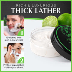 Castle Forbes Crème de rasage lime senteur lavande citrus: parfum frais et apaisant.