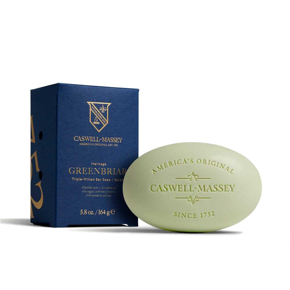 Caswell-Massey Greenbriar: barre savon, mousse riche, douceur hydratante pour la peau.
