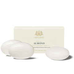 Caswell-Massey Savon Almond ensemble 3 barres, hydratation douce après chaque lavage