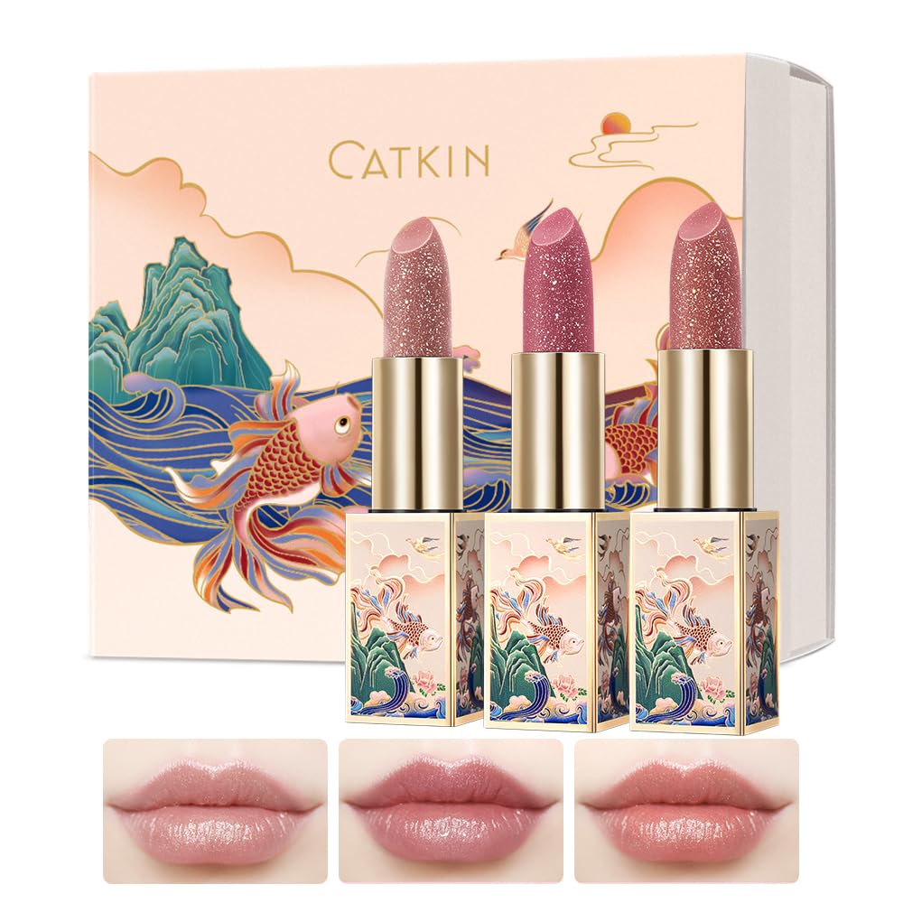 Catkin baume lèvres couleur changeante dans étui couture; effet personnalisé durable.