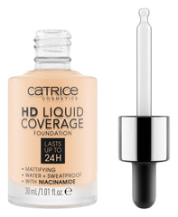 Catrice HD Liquid Coverage avec pipette doseuse, couvrance modulable.