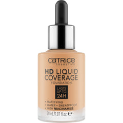 Texture détaillée de Catrice HD Liquid Coverage montrant la couvrance fluide.