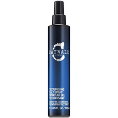 Catwalk TIGI Spray au sel – bouteille montrant texture naturelle et volume.