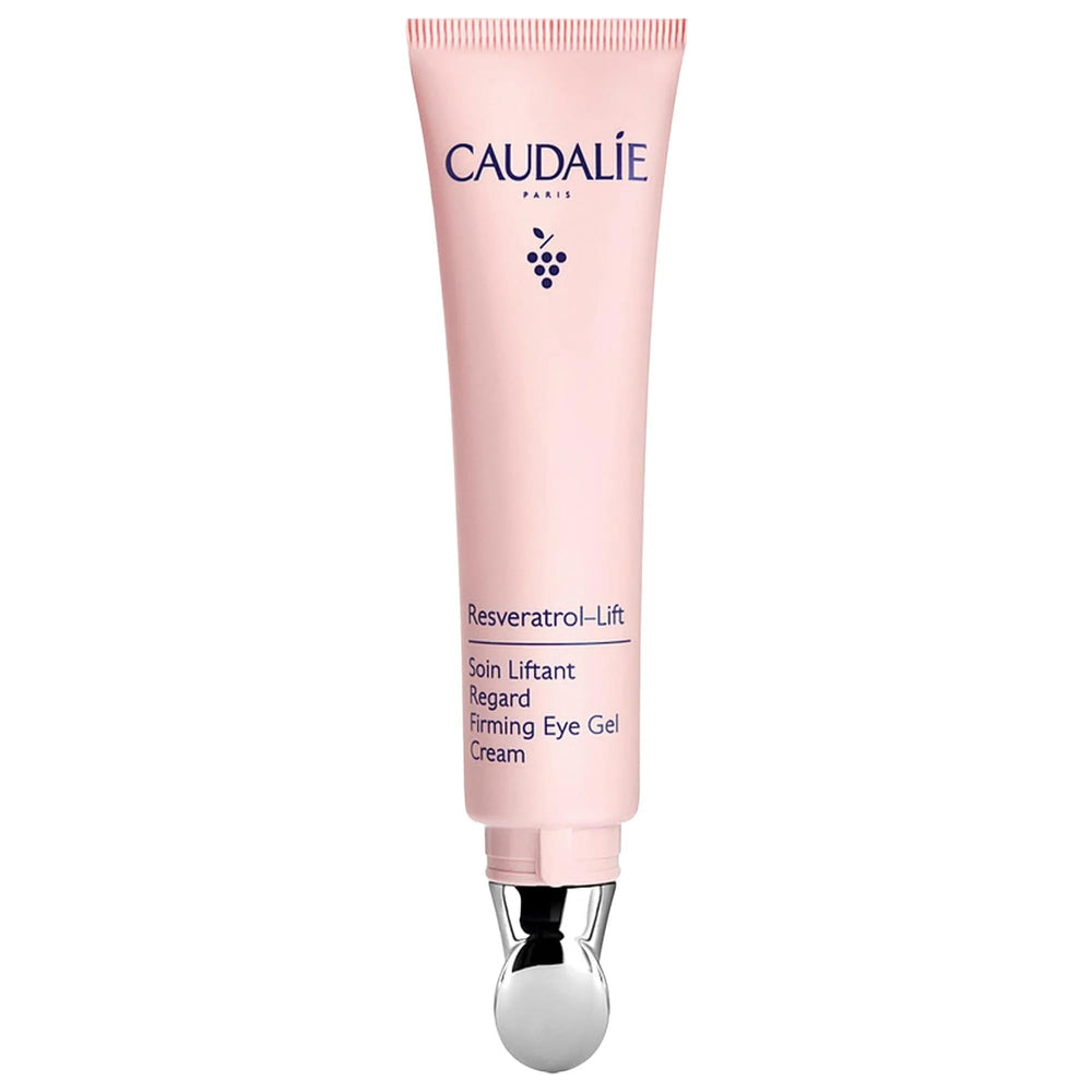Caudalie Resveratrol-Lift Gel oeil avec applicateur froid pour un regard frais.