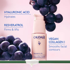 Caudalie Resveratrol-Lift: hyaluronique double taille pour hydrater et lisser.